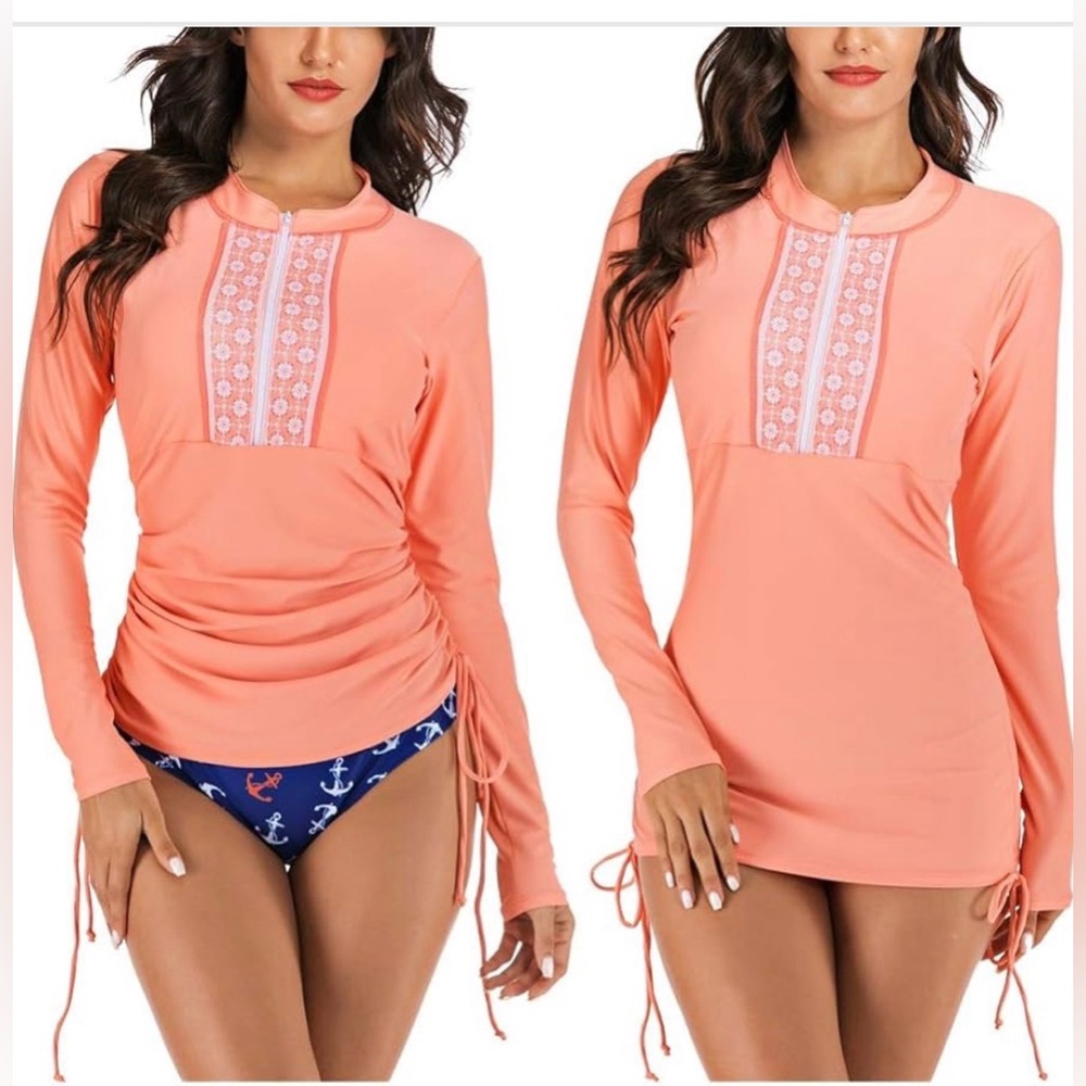 CABANALIFE UPF 50+, RUCHED SIDES, CHLORINE RESISTANT Sz. L